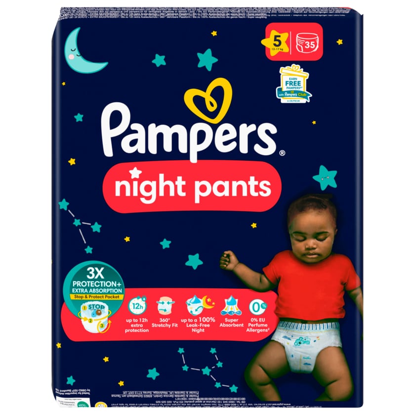 Pampers Baby-Dry Night Pants Gr.5 12-17kg 35 Stück